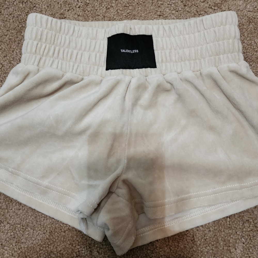 Talentless boxing shorts NWOT XS velvet bone color